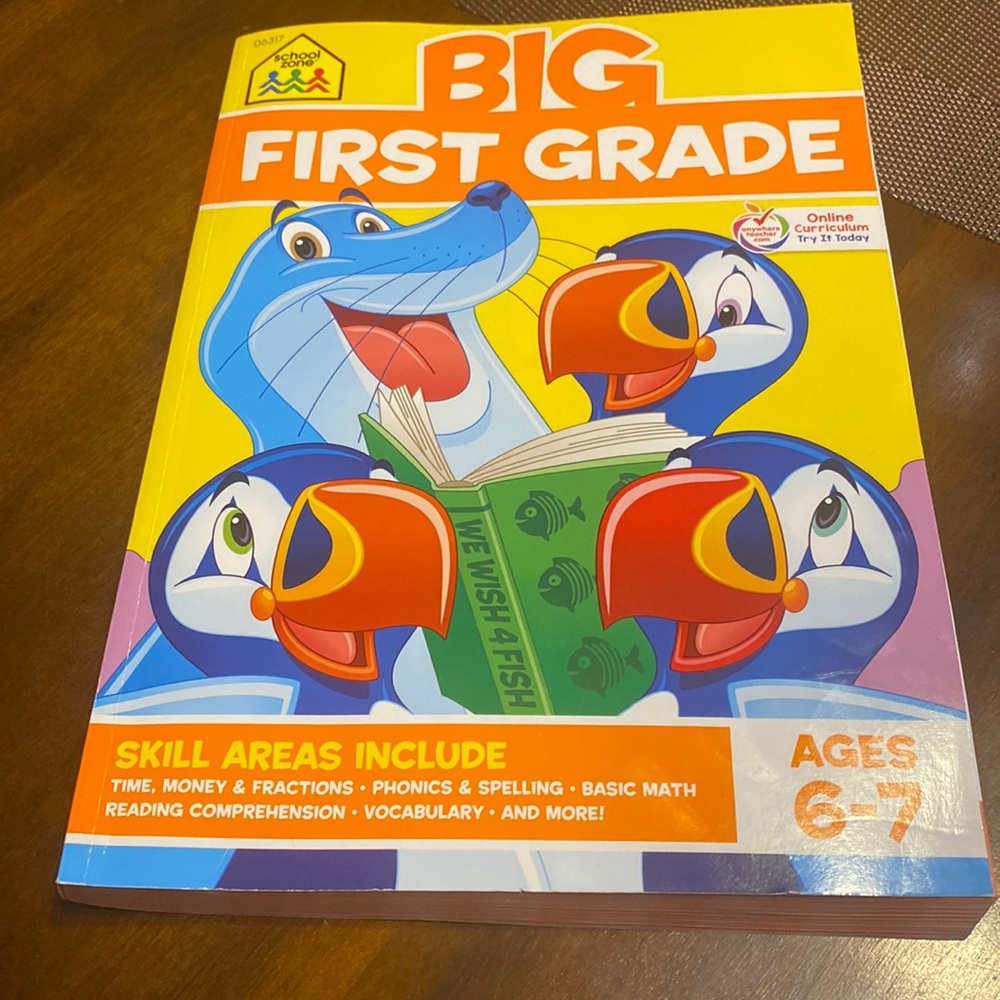 👗👗👗School Zone - Big First Grade Workbook - 320 Pages, Ages 6 to 7, 1st Grade
